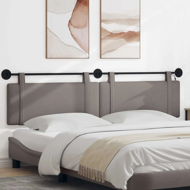 Pakabinamas lovos galvūgalis Su LED šviesa Taupe Audinys