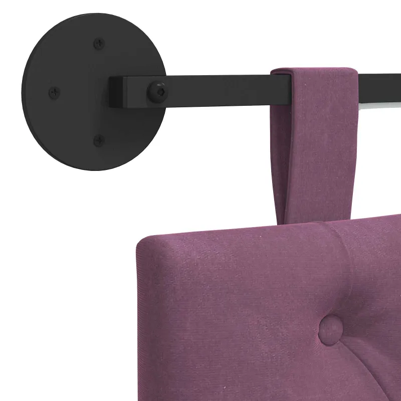 Pakabinamas lovos galvūgalis Su LED šviesa Violetinė Aksomas