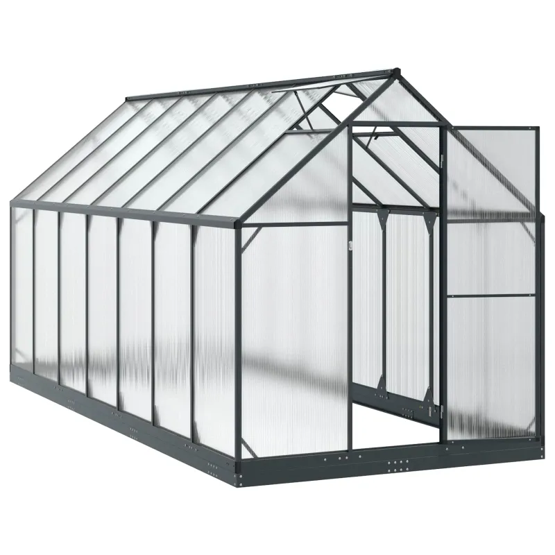 Sodo šiltnamis su durimis Antracito 183,5 x 423,5 x 207 cm