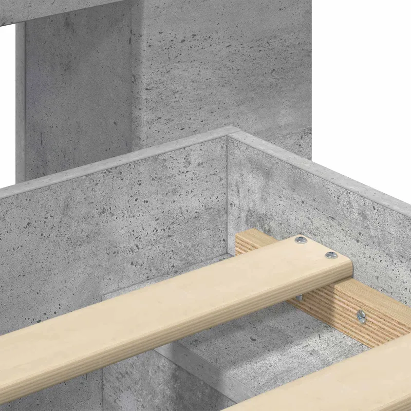 Lovos rėmas su saugojimu Betono pilka 100 x 200 cm