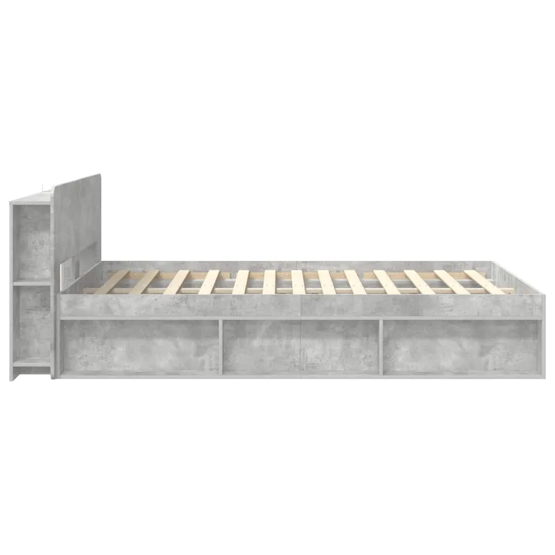 Lovos rėmas su saugojimu Betono pilka 140 x 190 cm