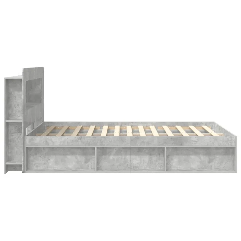 Lovos rėmas su saugojimu Betono pilka 140 x 190 cm