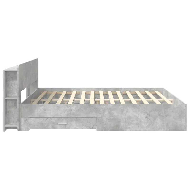 Lovos rėmas su saugojimu Betono pilka 200 x 200 cm