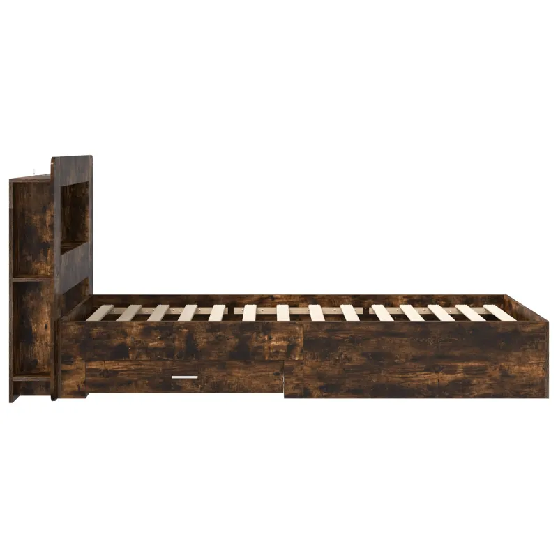 Lovos rėmas su saugojimu Dūminio ąžuolo 80 x 200 cm