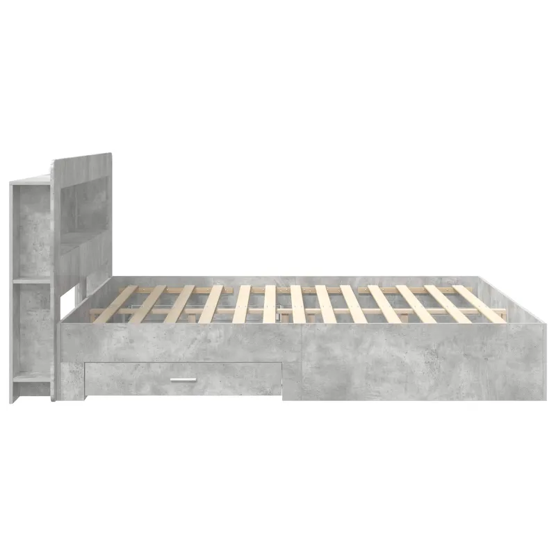 Lovos rėmas su saugojimu Betono pilka 200 x 200 cm