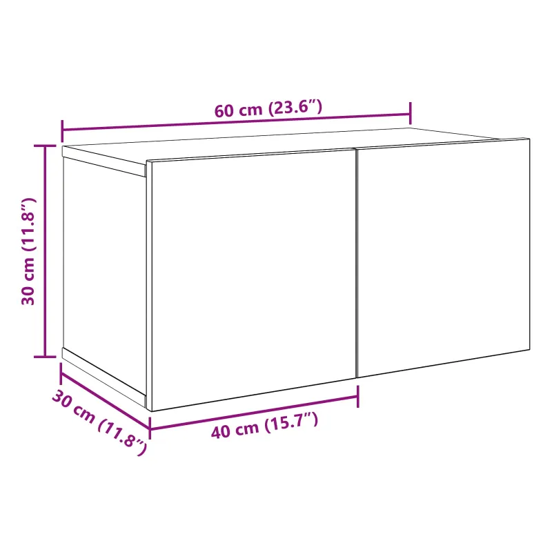 TV spintelių komplektas 8 pcs 120 x 30 x 30 cm Juodojo ąžuolo