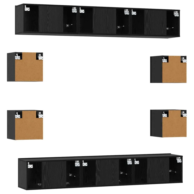 TV spintelių komplektas 10 pcs 180 x 30 x 30 cm Juodojo ąžuolo