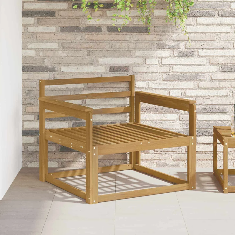 Lauko Vidurinis Sofa Kietos akacijos mediena Balta