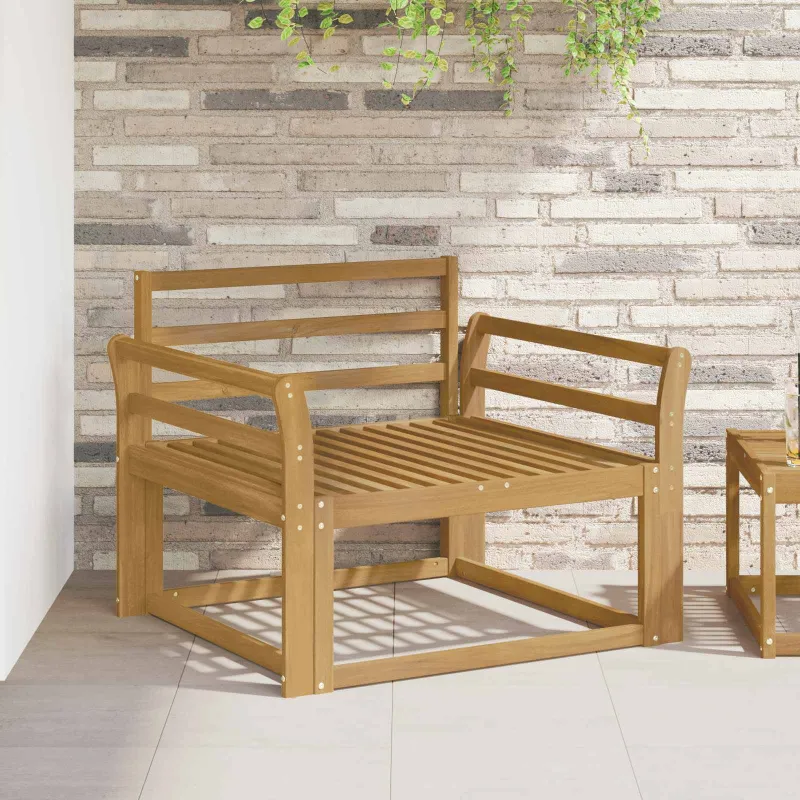 Lauko Vidurinis Sofa Kietos akacijos mediena Balta