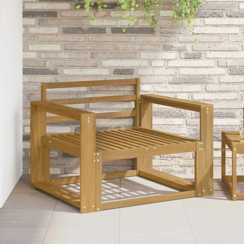Lauko Vidurinis Sofa Kietos akacijos mediena Balta