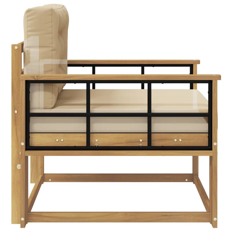 Lauko Vidurinis Sofa Kietos akacijos mediena Balta