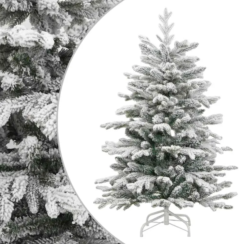 Dirbtinė eglutė su šarnyrinėmis šakomis, 210cm, dengta sniegu