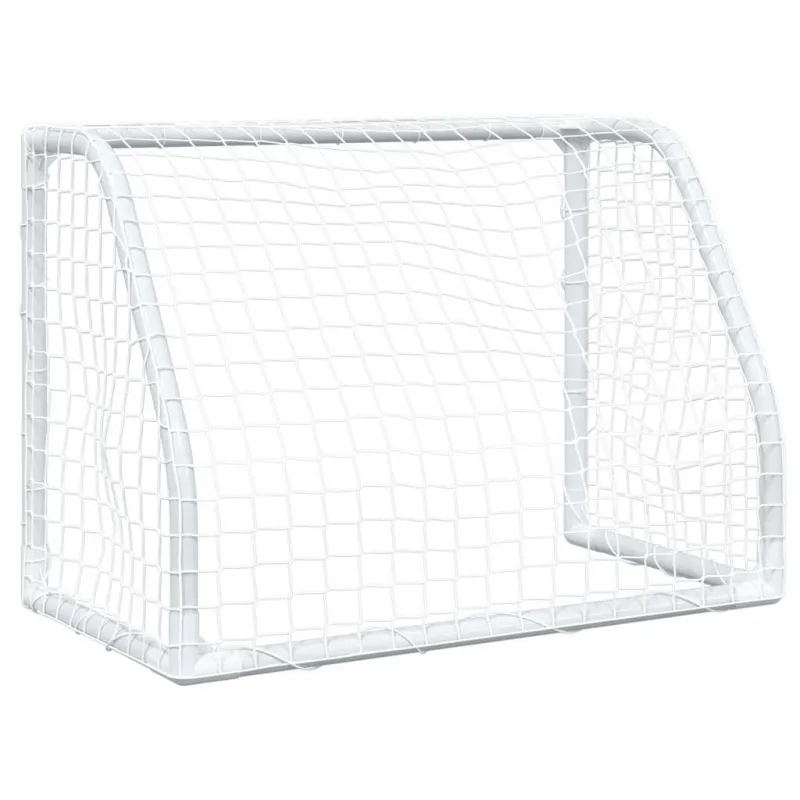 Futbolo vartai su kamuoliu, 2vnt., balti, 64x35x48cm, metalas