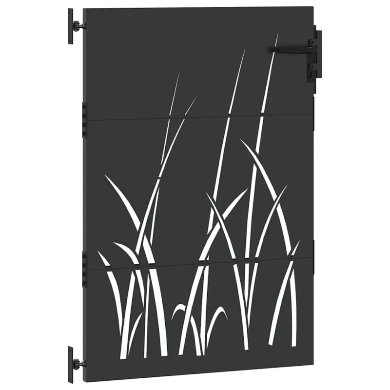 Sodo vartai Juoda 85 x 150 cm Milteliniu būdu padengtas plienas