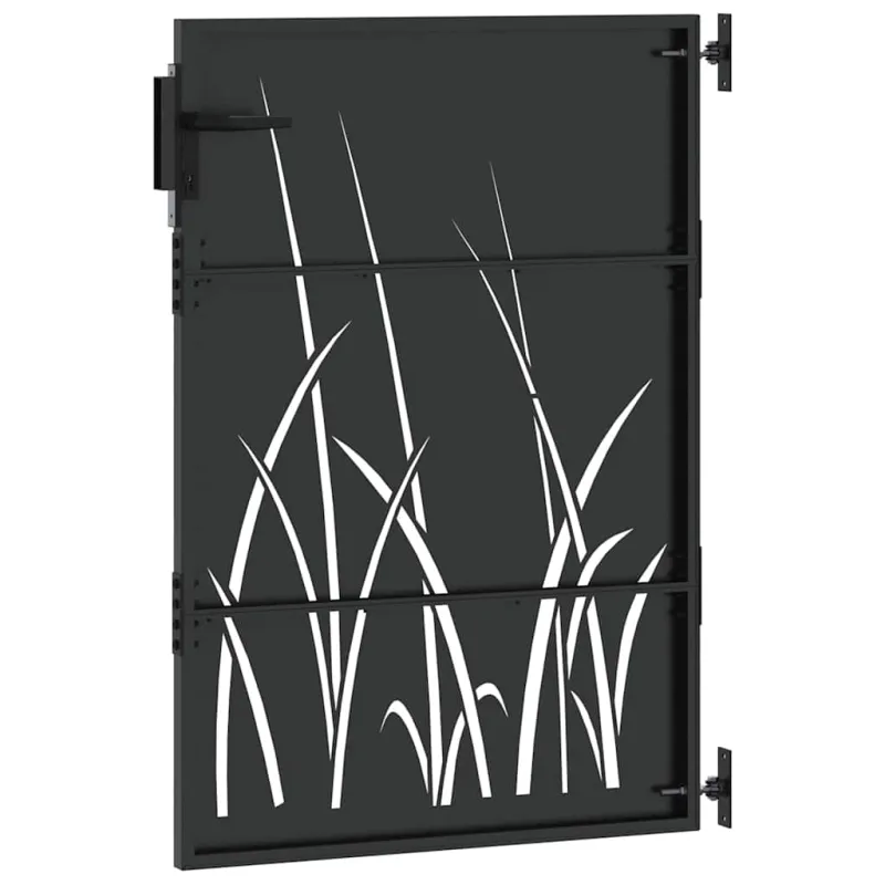 Sodo vartai Juoda 85 x 150 cm Milteliniu būdu padengtas plienas