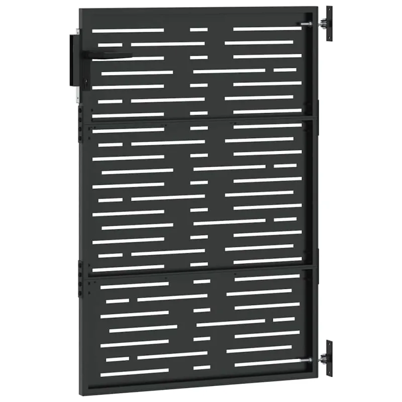 Sodo vartai Juoda 85 x 150 cm Milteliniu būdu padengtas plienas