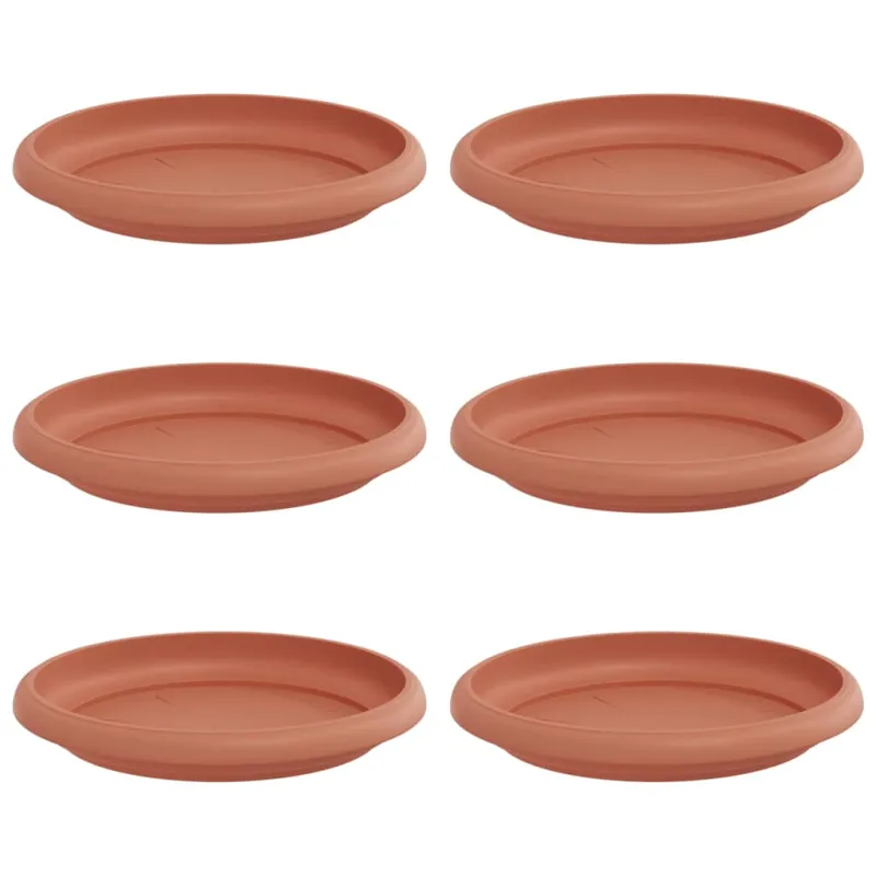 Apvalus gėlių padėklas 6 pcs Raudona plyta Ø 14 x 2 cm