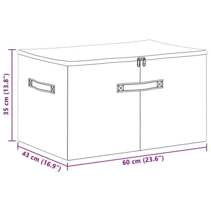 Saugojimo dėžė 2 pcs Antracito 60 x 43 x 35 cm