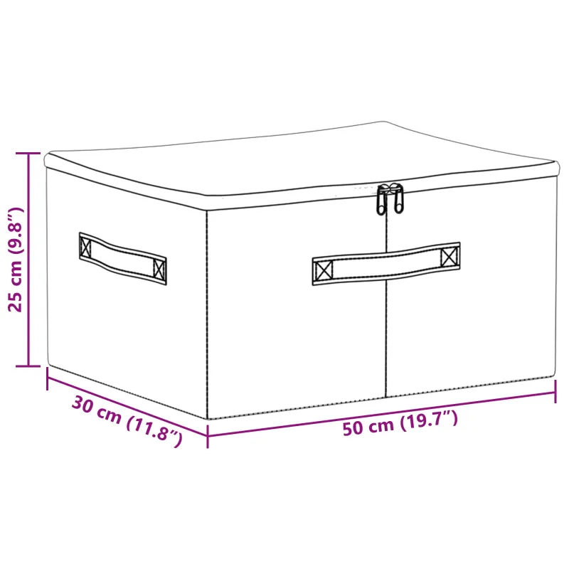 Saugojimo dėžė 24 pcs Kreminė 50 x 30 x 25 cm