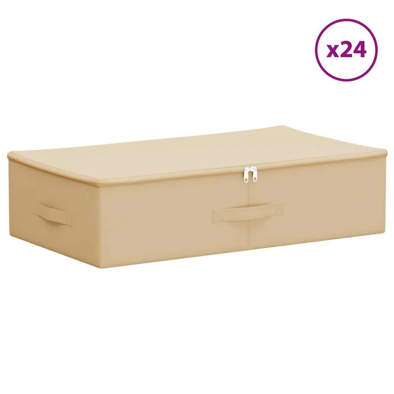 Saugojimo dėžė 24 pcs Kreminė 70 x 40 x 18 cm