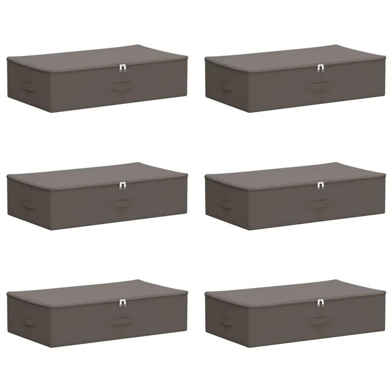 Saugojimo dėžė 6 pcs Pilka 70 x 40 x 18 cm Neaustinis audinys