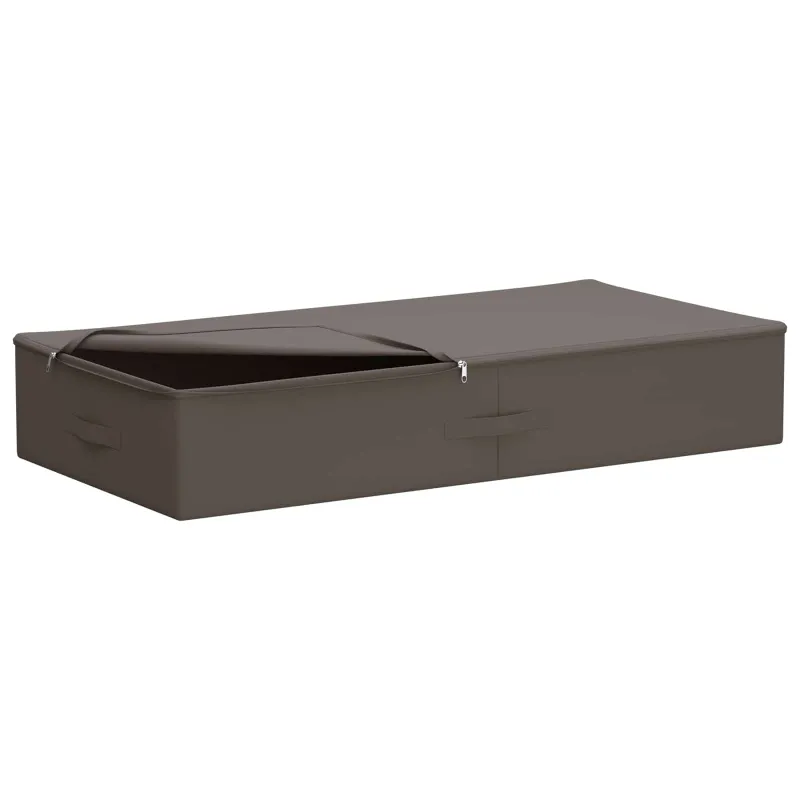 Saugojimo dėžė 2 pcs Pilka 90 x 48 x 15 cm Neaustinis audinys