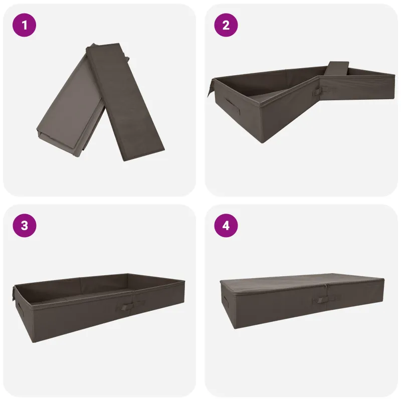 Saugojimo dėžė 6 pcs Pilka 90 x 48 x 15 cm Neaustinis audinys