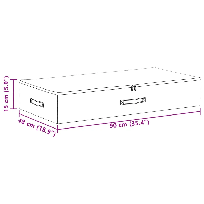Saugojimo dėžė 24 pcs Pilka 90 x 48 x 15 cm Neaustinis audinys