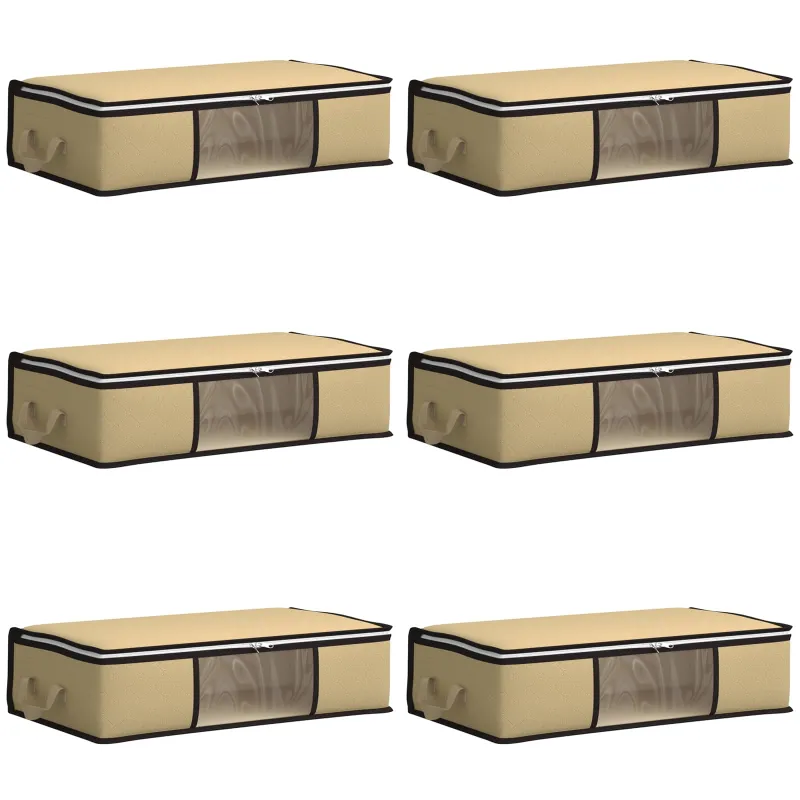 Saugojimo dėžė su skaidriu šoniniu langu 6 pcs Kreminė