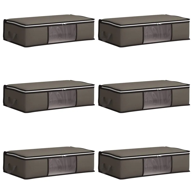 Saugojimo dėžė su skaidriu šoniniu langu 6 pcs Pilka