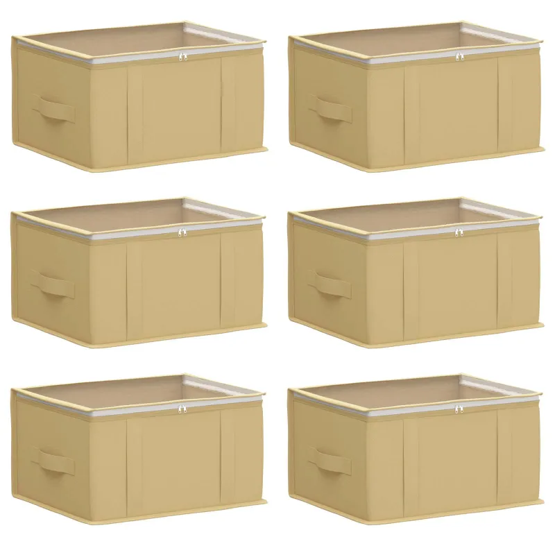 Saugojimo dėžė su permatomu viršutiniu langu 6 pcs Kreminė