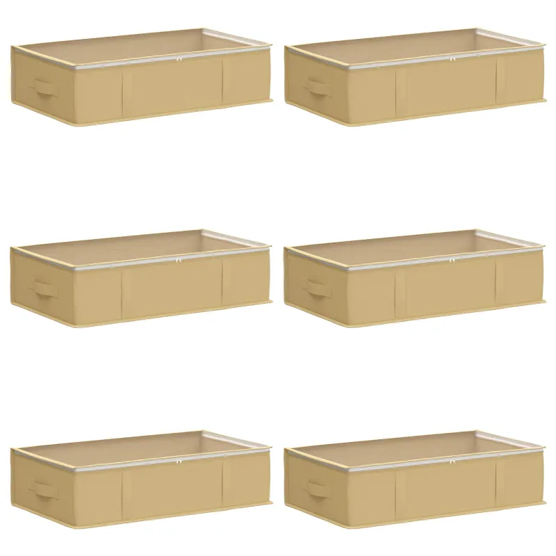 Saugojimo dėžė su permatomu viršutiniu langu 6 pcs Kreminė
