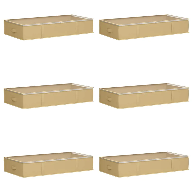Saugojimo dėžė su permatomu viršutiniu langu 6 pcs Kreminė