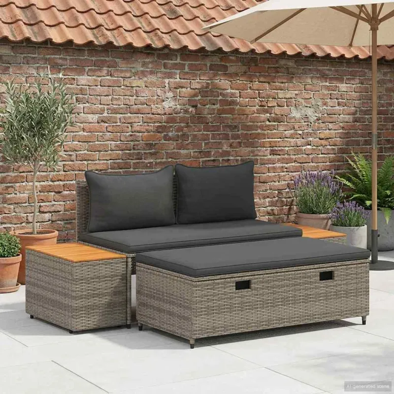 Lauko sofos komplektas 4 -Seater 4 pcs 55 x 30 x 39 cm