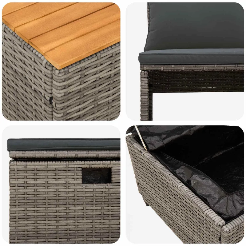 Lauko sofos komplektas 4 -Seater 4 pcs 55 x 30 x 39 cm