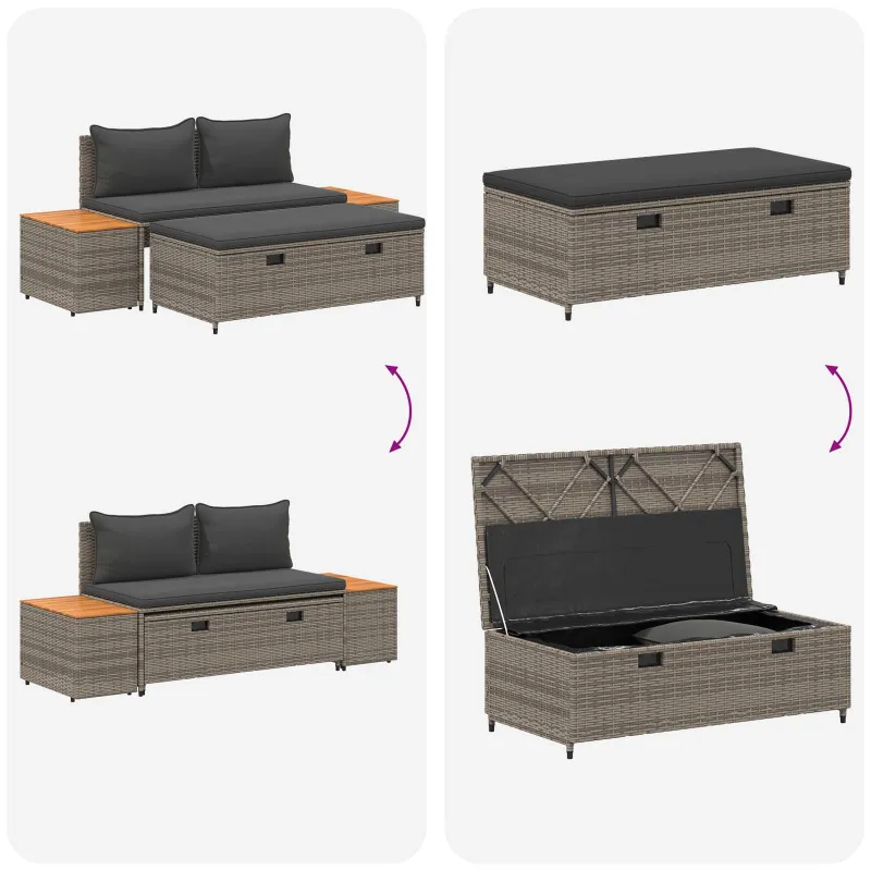Lauko sofos komplektas 4 -Seater 4 pcs 55 x 30 x 39 cm