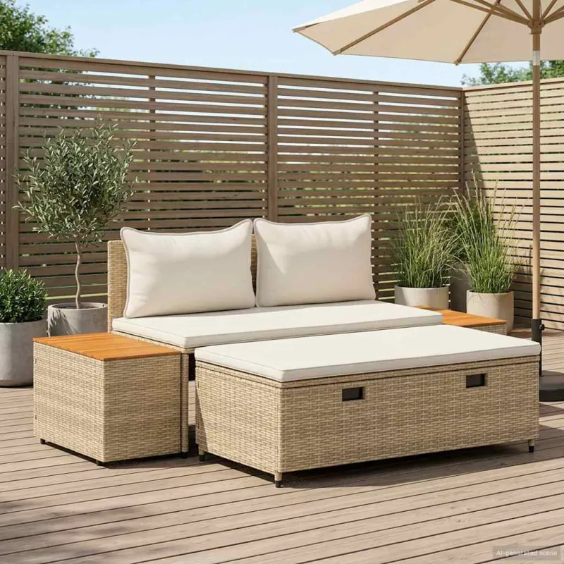 Lauko sofos komplektas 4 -Seater 4 pcs 55 x 30 x 39 cm