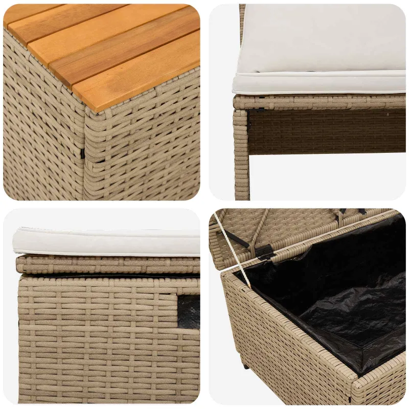 Lauko sofos komplektas 4 -Seater 4 pcs 55 x 30 x 39 cm