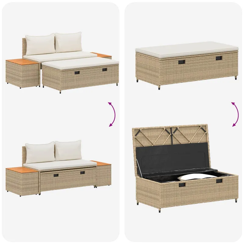 Lauko sofos komplektas 4 -Seater 4 pcs 55 x 30 x 39 cm