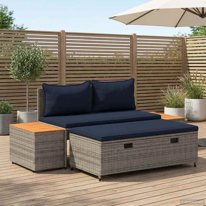Lauko sofos komplektas 4 -Seater 4 pcs 55 x 30 x 39 cm