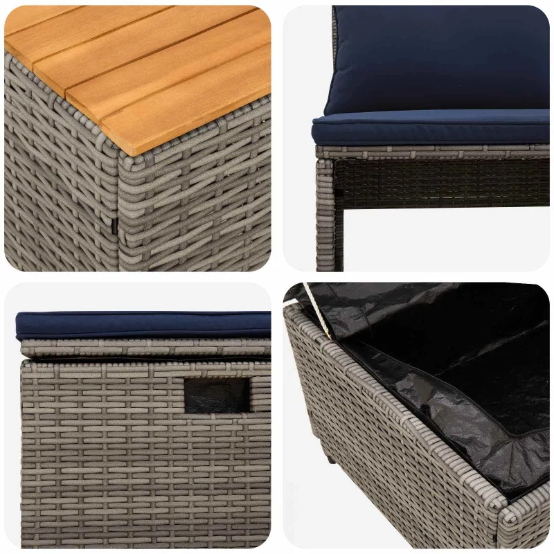 Lauko sofos komplektas 4 -Seater 4 pcs 55 x 30 x 39 cm