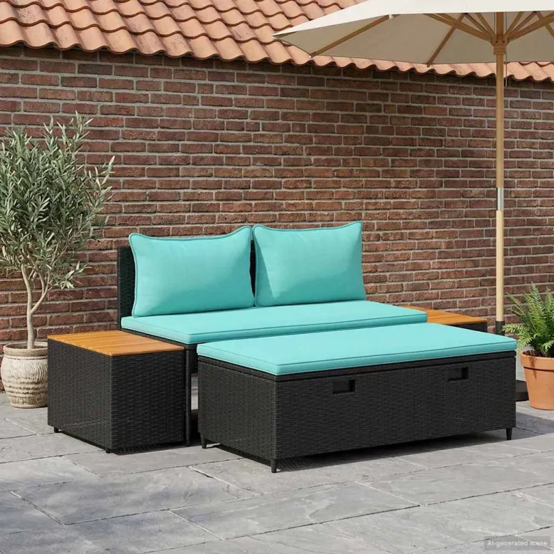 Lauko sofos komplektas 4 -Seater 4 pcs 55 x 30 x 39 cm