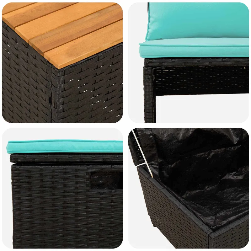Lauko sofos komplektas 4 -Seater 4 pcs 55 x 30 x 39 cm