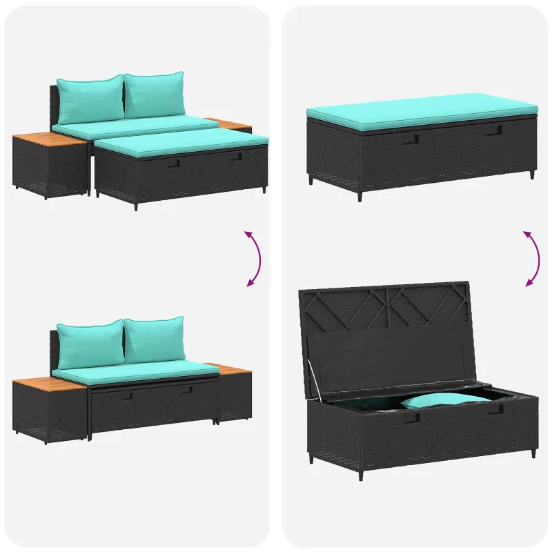 Lauko sofos komplektas 4 -Seater 4 pcs 55 x 30 x 39 cm