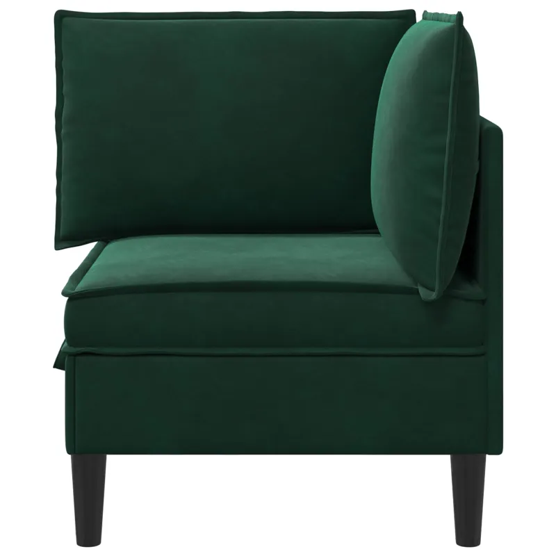 Sofa su saugojimu Tamsiai žalia Aksomas