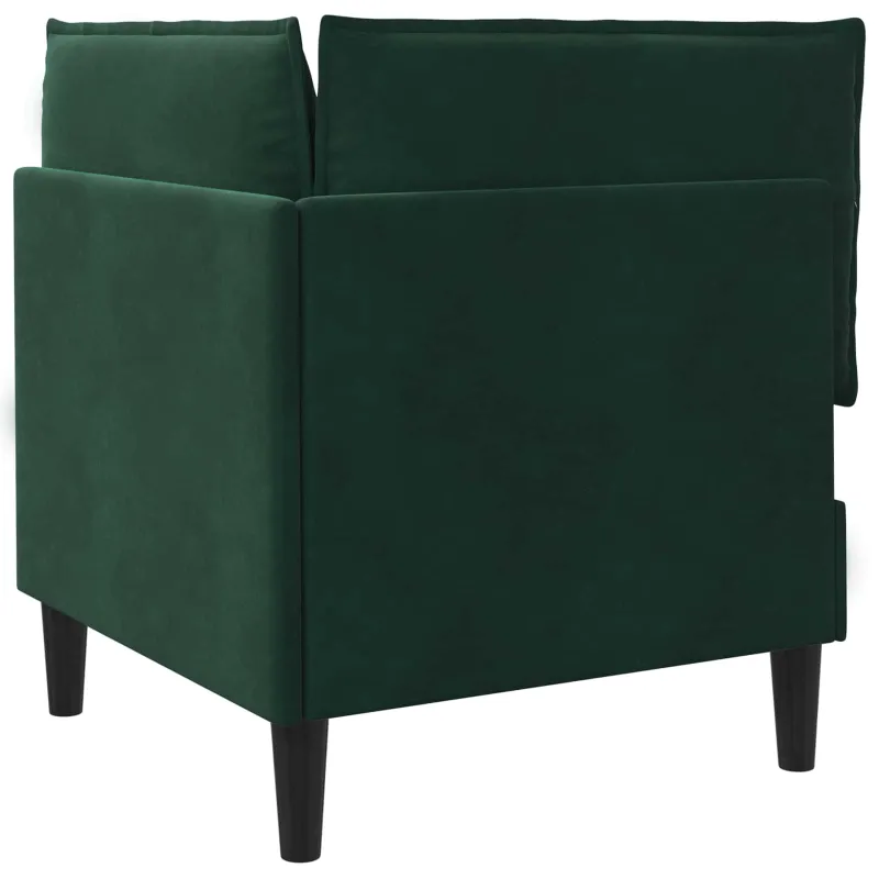 Sofa su saugojimu Tamsiai žalia Aksomas