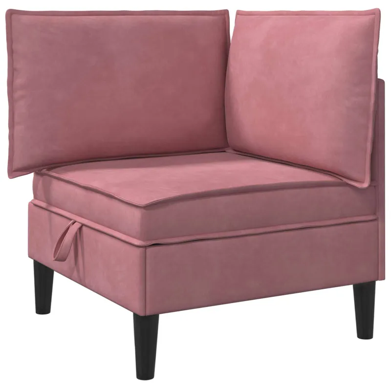Sofa su saugojimu Rožinė Aksomas