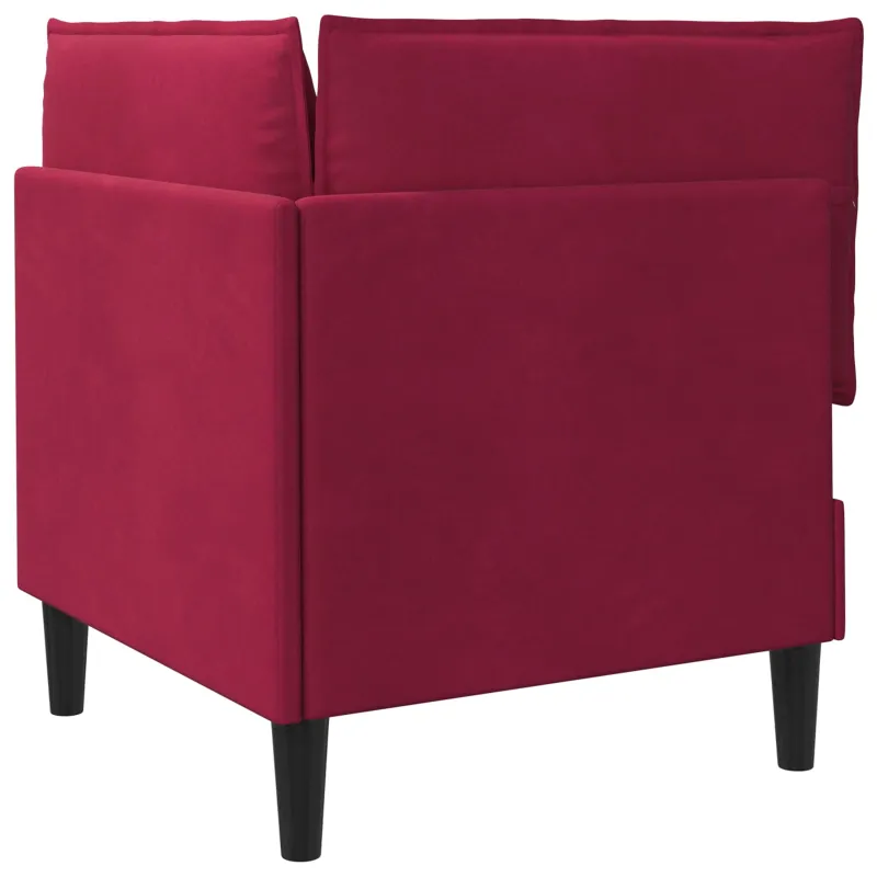 Sofa su saugojimu Vyno raudona Aksomas