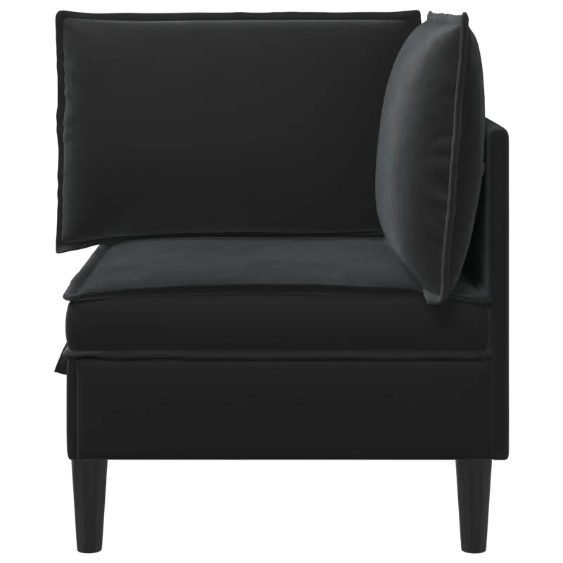 Sofa su saugojimu Juoda Aksomas