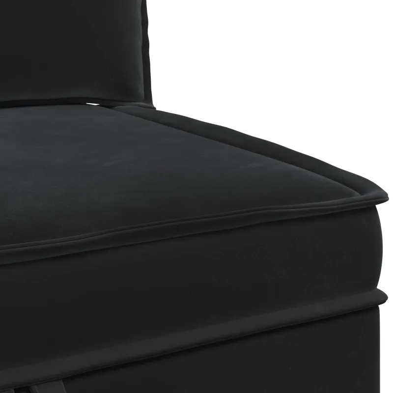 Sofa su saugojimu Juoda Aksomas